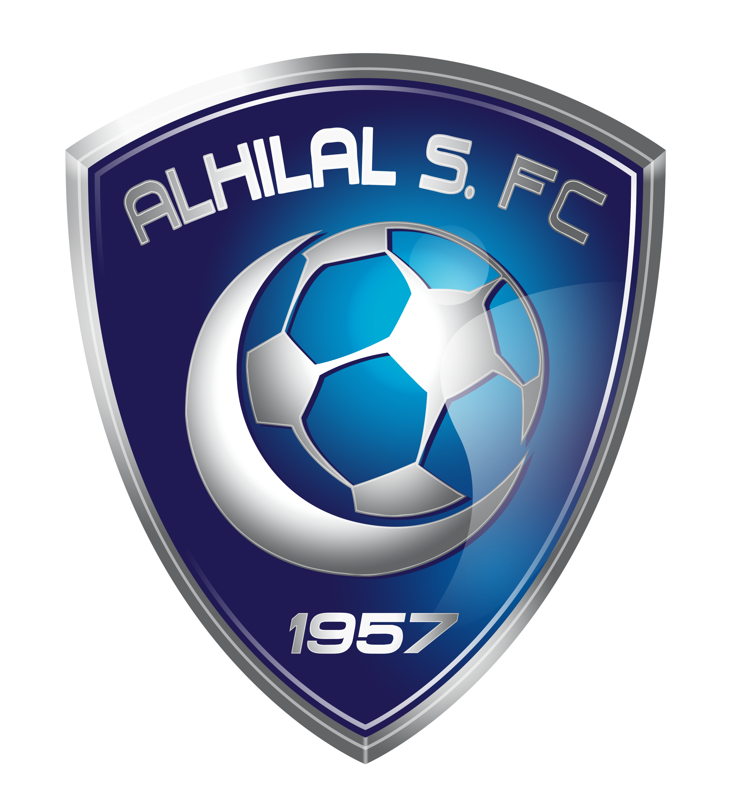 ستيكر شعار الهلال الأزرق والفضي 1957